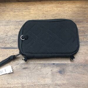 Mini purse or wallet zipper closure quilted